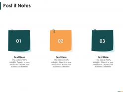 Post it notes series b round funding ppt model themes
