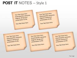 Post it notes style 1 powerpoint presentation slides