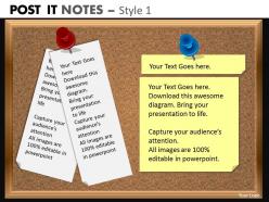 61503014 style variety 2 post-it 1 piece powerpoint presentation diagram infographic slide