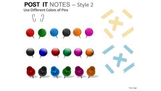 Post it notes style 2 powerpoint presentation slides