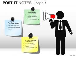 Post it notes style 3 powerpoint presentation slides