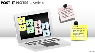 Post it notes style 4 powerpoint presentation slides