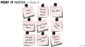 Post it notes style 4 powerpoint presentation slides
