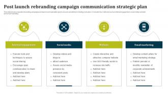 Post Launch Rebranding Campaign Communication Strategic Plan