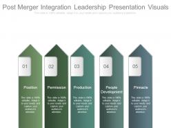 Post Merger Integration Leadership Presentation Visuals