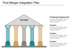 Post merger integration plan ppt powerpoint presentation infographics portrait cpb