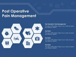 Post operative pain management ppt powerpoint presentation portfolio background