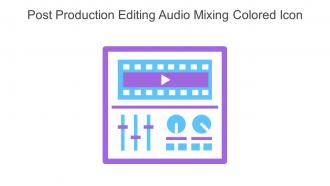 Post Production Editing Audio Mixing Colored Icon In Powerpoint Pptx Png And Editable Eps Format