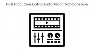 Post Production Editing Audio Mixing Monotone Icon In Powerpoint Pptx Png And Editable Eps Format