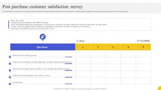 Post Purchase Customer Satisfaction Survey Strategies To Boost Customer