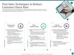 Post Sales Techniques To Reduce Customer Churn Rate Customer Onboarding Process Optimization