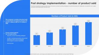 Post Strategy Implementation Number Of Product Sold Marketing Leadership To Increase Product Sales
