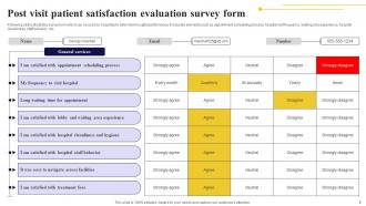 Post Visit Patient Satisfaction Survey Powerpoint Ppt Template Bundles Visual Ideas