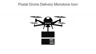 Postal Drone Delivery Monotone Icon In Powerpoint Pptx Png And Editable Eps Format