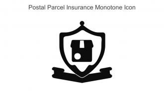 Postal Parcel Insurance Monotone Icon in powerpoint pptx png and editable eps format