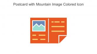 Postcard With Mountain Image Colored Icon In Powerpoint Pptx Png And Editable Eps Format