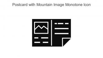 Postcard With Mountain Image Monotone Icon In Powerpoint Pptx Png And Editable Eps Format
