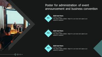Poster For Administration Of Event Announcement And Business Convention