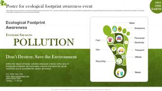 Poster For Ecological Footprint Awareness Event