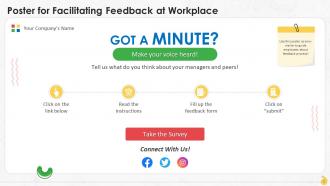 Posters For Facilitating Feedback At Workplace Training Ppt Impactful Template