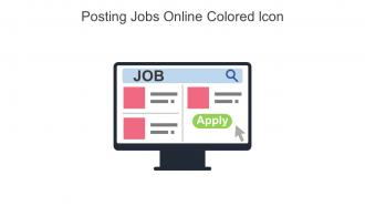 Posting Jobs Online Colored Icon in powerpoint pptx png and editable eps format