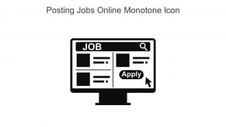 Posting Jobs Online Monotone Icon in powerpoint pptx png and editable eps format