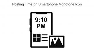 Posting Time On Smartphone Monotone Icon In Powerpoint Pptx Png And Editable Eps Format