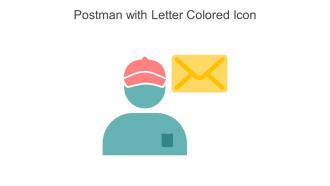 Postman With Letter Colored Icon In Powerpoint Pptx Png And Editable Eps Format