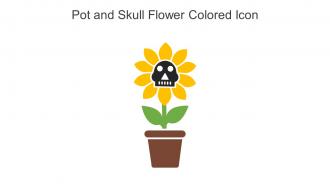 Pot And Skull Flower Colored Icon In Powerpoint Pptx Png And Editable Eps Format