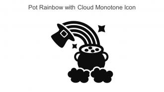 Pot Rainbow With Cloud Monotone Icon In Powerpoint Pptx Png And Editable Eps Format