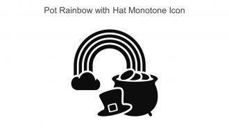 Pot Rainbow With Hat Monotone Icon In Powerpoint Pptx Png And Editable Eps Format