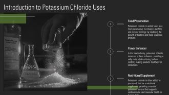 Potassium Chloride Food Processing And Preservation PPT Outline AT Content Ready Interactive