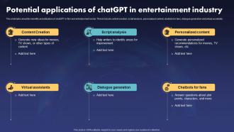 Potential Applications Of ChatGPT V2 In Entertainment Industry