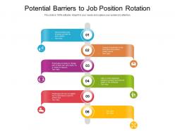 Potential barriers to job position rotation