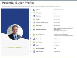 Potential Buyer Profile Ppt Powerpoint Presentation File Example File
