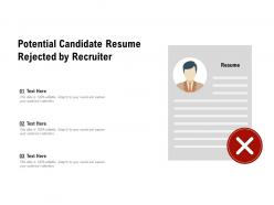 Potential candidate resume rejected by recruiter