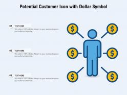 Potential customer icon with dollar symbol