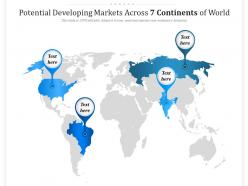 Potential developing markets across 7 continents of world