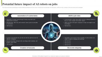 Potential Future Impact Of AI Robots On Jobs Robot Applications Across AI SS
