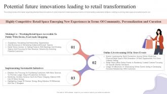 Potential Future Innovations Leading To Retail Transformation Shopper Engagement Management Playbook