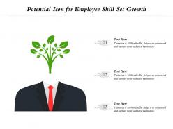 Potential icon for employee skill set growth