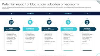 Potential Impact Of Blockchain Adoption Decoding The Future Of Blockchain Technology BCT SS