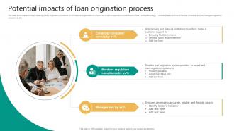Potential Impacts Of Loan Origination Process