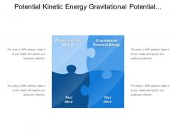 Potential kinetic energy gravitational potential energy conservation energy