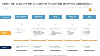 Potential Solutions For Predictive Marketing Analytics Challenges Potential Solutions For Predictive Marketing Analytics Challenges