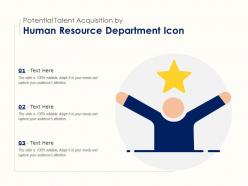 Potential talent acquisition by human resource department icon