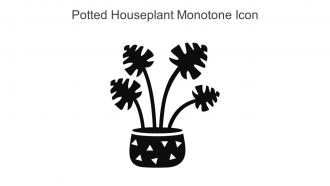 Potted Houseplant Monotone Icon In Powerpoint Pptx Png And Editable Eps Format