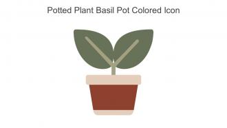 Potted Plant Basil Pot Colored Icon In Powerpoint Pptx Png And Editable Eps Format