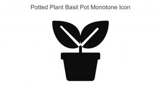 Potted Plant Basil Pot Monotone Icon In Powerpoint Pptx Png And Editable Eps Format