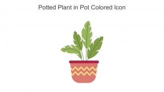 Potted Plant In Pot Colored Icon In Powerpoint Pptx Png And Editable Eps Format